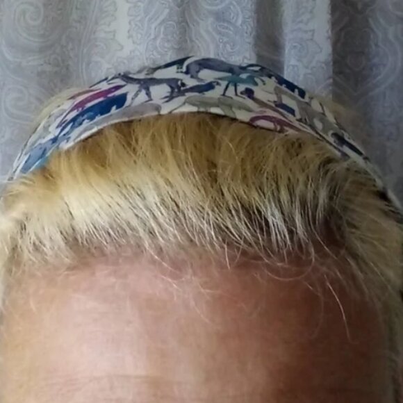 Liberty of London Art Fabric Headband Queue The Zoo Animals Blue Purple Colorful - Picture 2 of 15